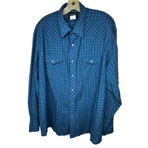 Vintage Wrangler Blue Western Shirt